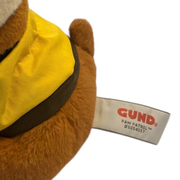 GUND Paw Patrol Rubble Plush Toy – Yellow Hat & Vest – 9” Bulldog Stuffed Animal - Picture 6 of 7